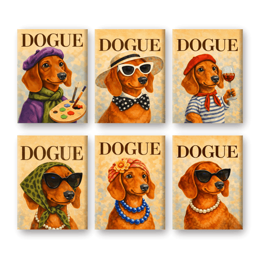 6 Mini Paintings | Dogue Set- Schilderen op nummers