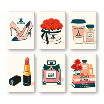 6 Mini Paintings | Elegante Merken Set