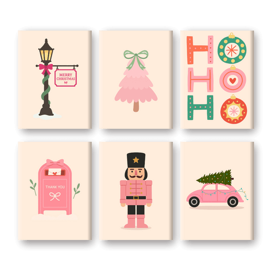 6 Mini Paintings | Feestelijke Roze Set