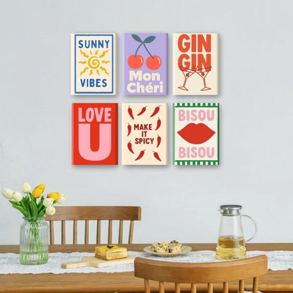 6 Mini Paintings | Gin-Gin Set