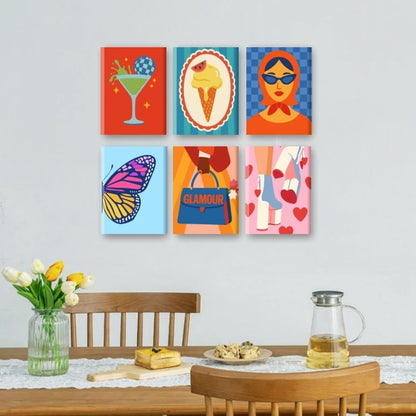 6 Mini Paintings | Glamour Set