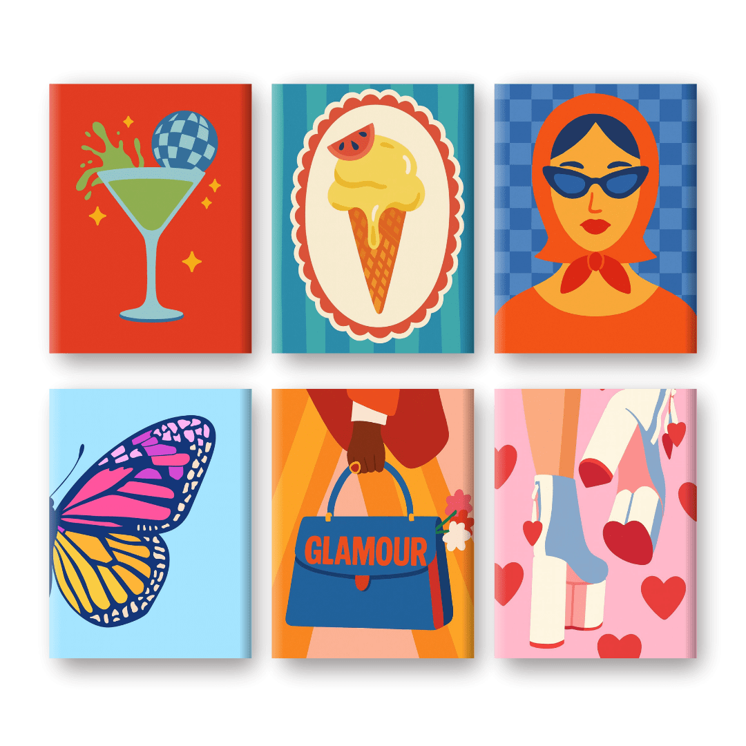 6 Mini Paintings | Glamour Set