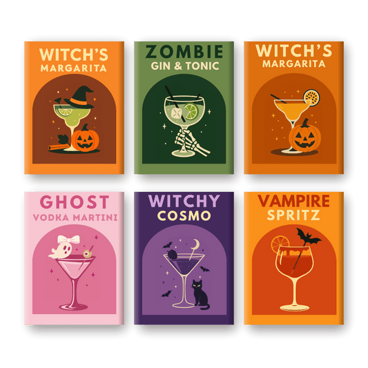 6 Mini Paintings | Halloween Cocktails set