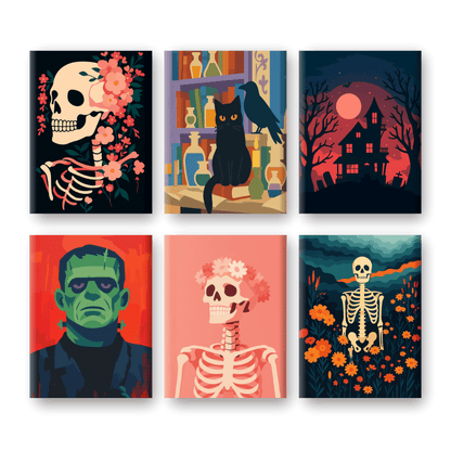 6 Mini Paintings | Halloween Nacht set