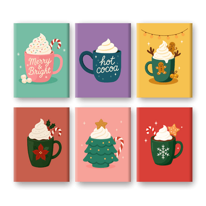 6 Mini Paintings | Warme Chocolademelk Kerst Set