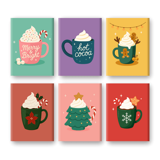 6 Mini Paintings | Warme Chocolademelk Kerst Set