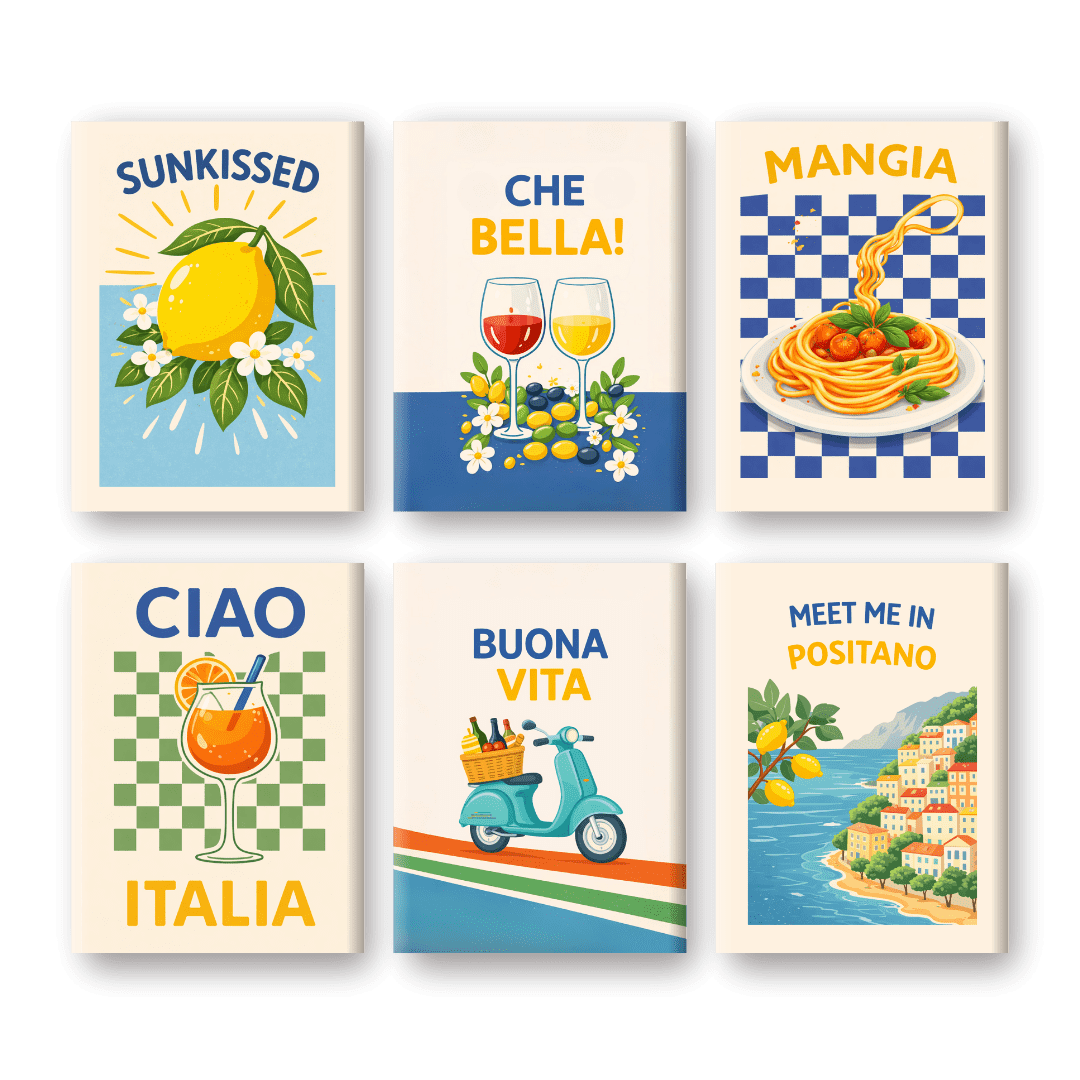 6 Mini Paintings | Italiaanse Buona Vita Set- Schilderen op nummers