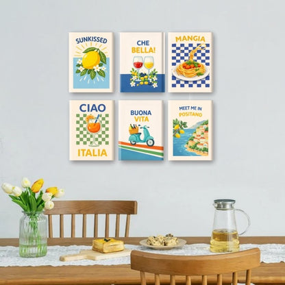 6 Mini Paintings | Italiaanse Buona Vita Set
