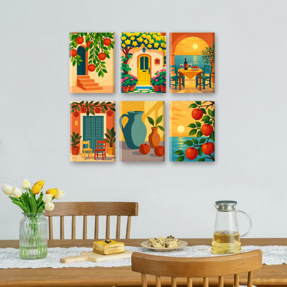 6 Mini Paintings | Italiaanse Momenten Set