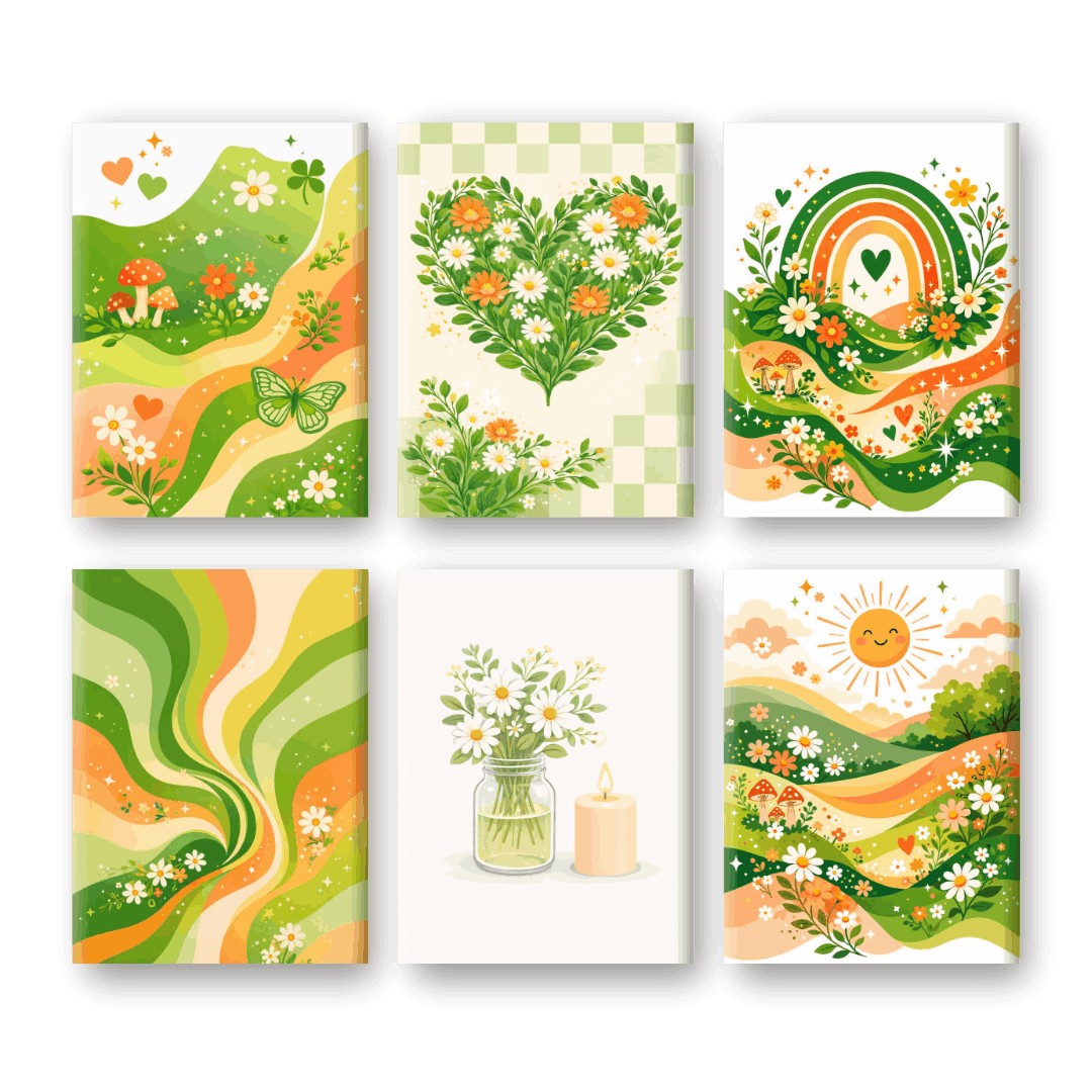 6 Mini Paintings | Groene Tuin Set- Schilderen op nummers