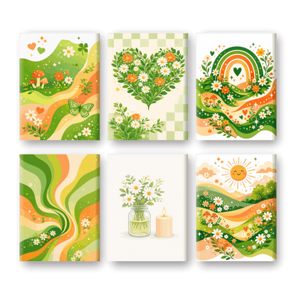 6 Mini Paintings | Groene Tuin Set- Schilderen op nummers