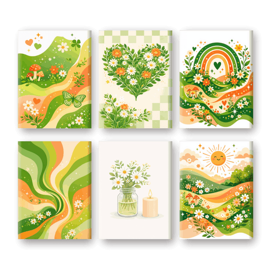 6 Mini Paintings | Groene Tuin Set- Schilderen op nummers