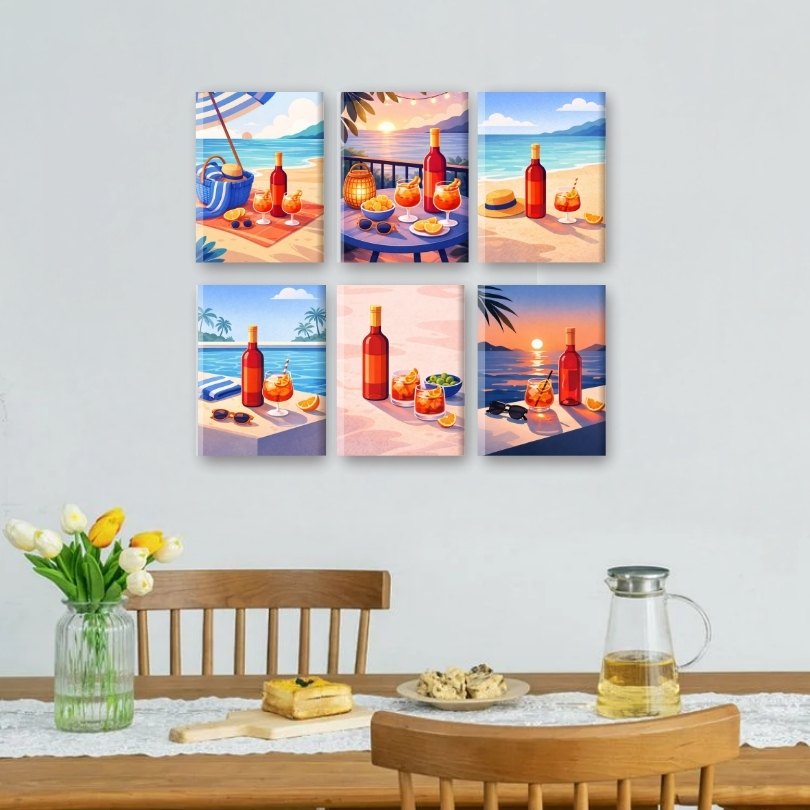 6 Mini Paintings | Aperitivo Zomer Set