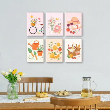 6 Mini Paintings | Lente Vibes Set