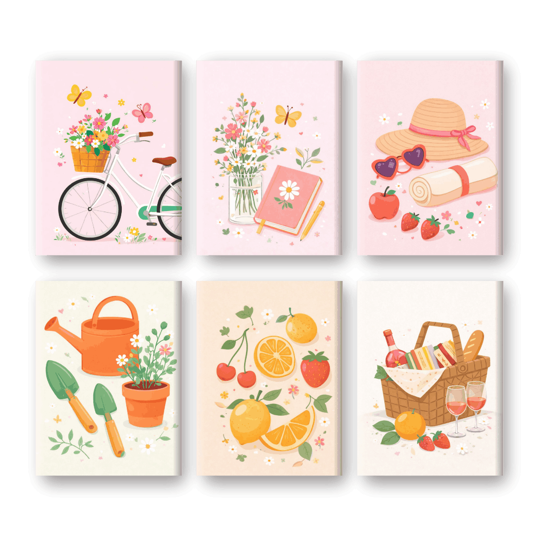 6 Mini Paintings | Lente Vibes Set- Schilderen op nummers