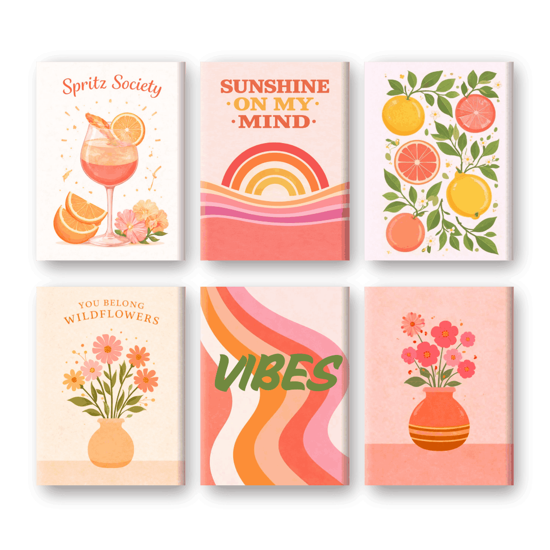 6 Mini Paintings | Zomer Vibes Set- Schilderen op nummers
