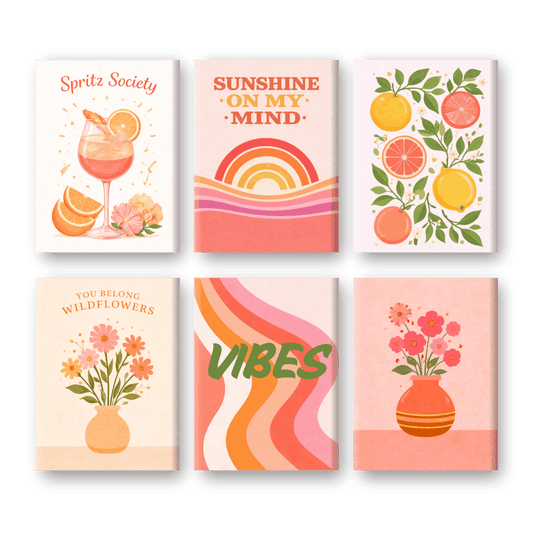 6 Mini Paintings | Zomer Vibes Set- Schilderen op nummers