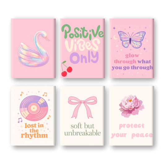 6 Mini Paintings | Positieve Vibes Set- Schilderen op nummers