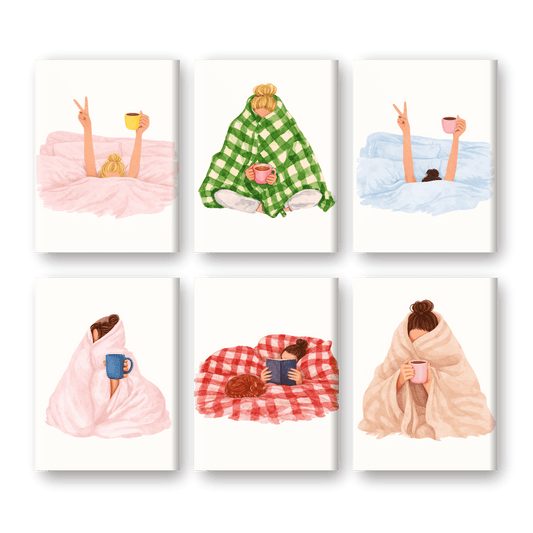 6 Mini Paintings | Luie Ochtend Set- Schilderen op nummers