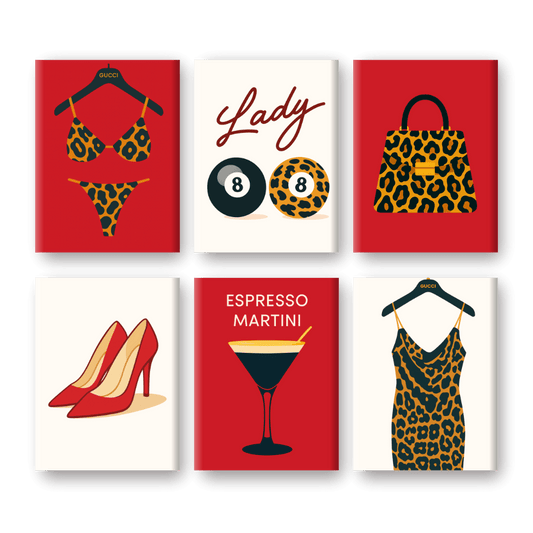 6 Mini Paintings | Luipaardprint Set