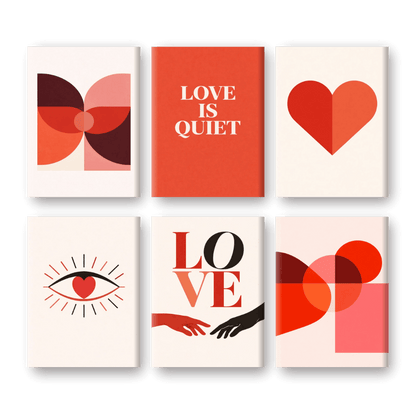 6 Mini Paintings | Love Is Quiet Set- Schilderen op nummers