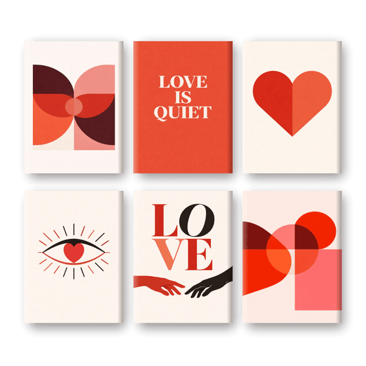6 Mini Paintings | Love Is Quiet Set- Schilderen op nummers
