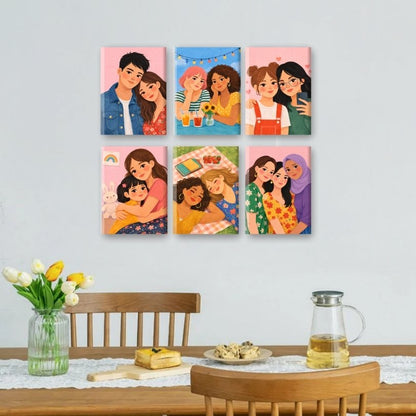 6 Mini Paintings | Dierbaren Set