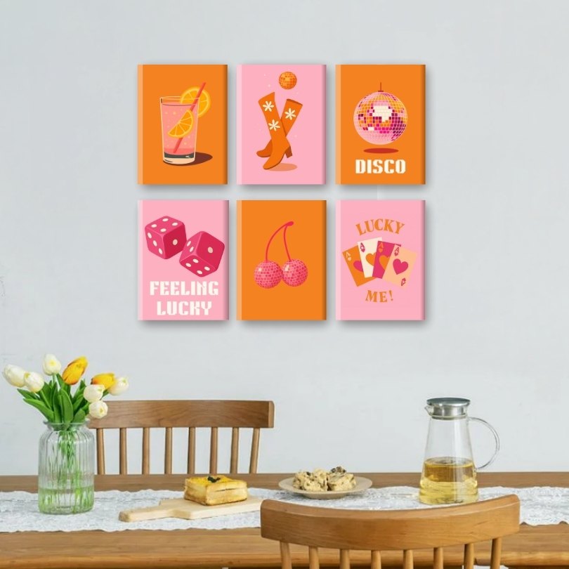 6 Mini Paintings | Lucky Disco Set