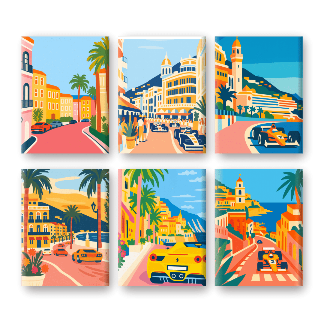 6 Mini Paintings | Monte Carlo Set