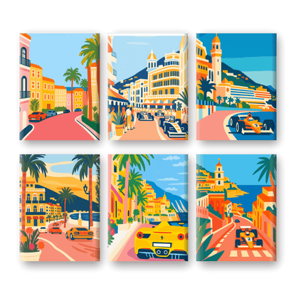 6 Mini Paintings | Monte Carlo Set