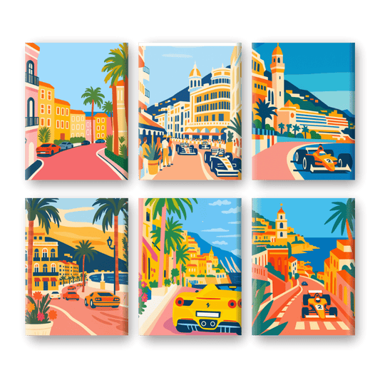6 Mini Paintings | Monte Carlo Set