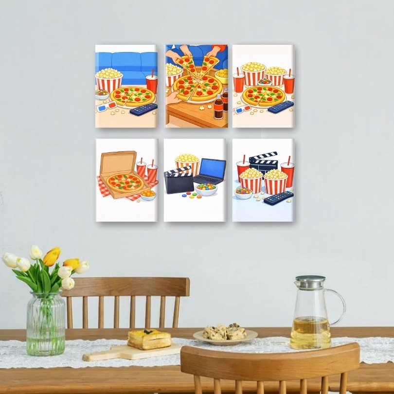 6 Mini Paintings | Filmavond Set
