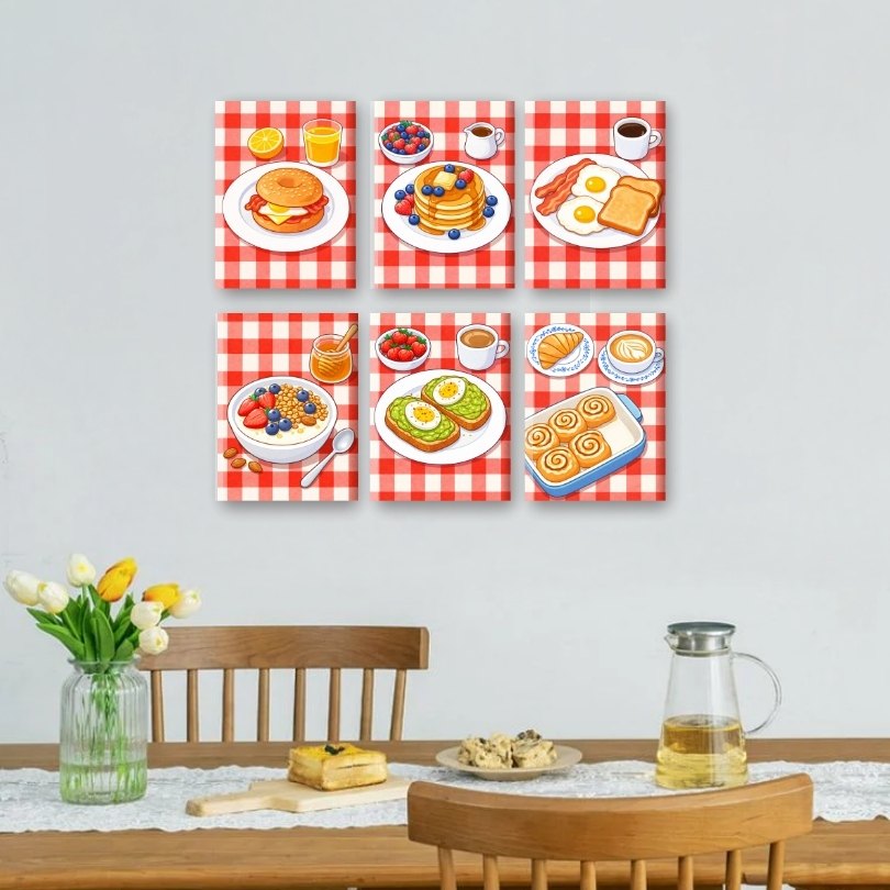 6 Mini Paintings | Hartig & Zoet Ontbijt Set