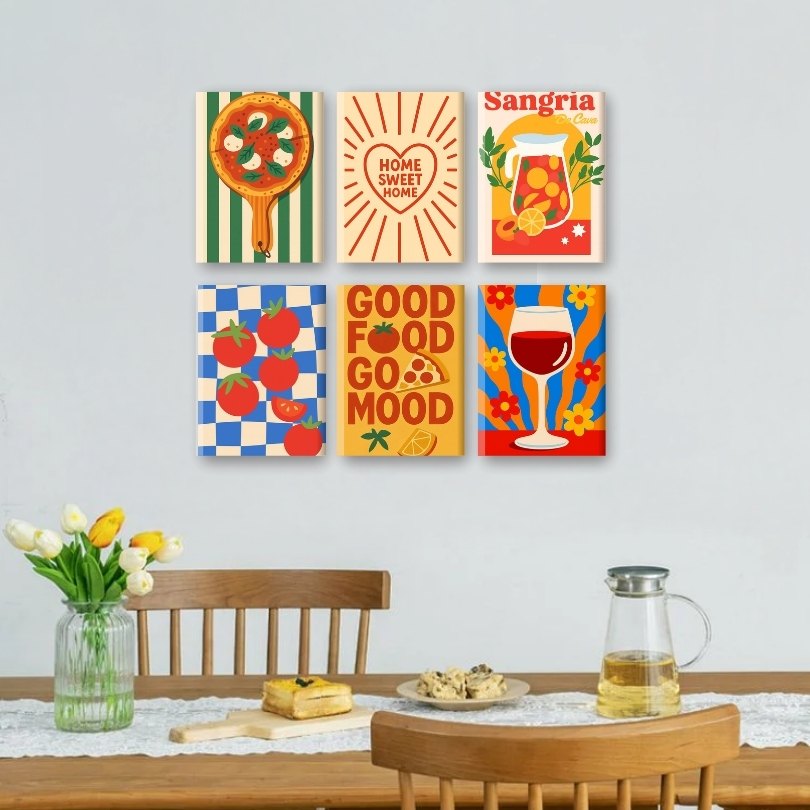 6 Mini Paintings | Sangria Set