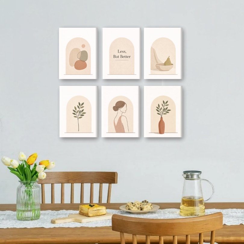 6 Mini Paintings | Eenvoudig Leven Set