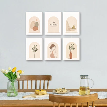 6 Mini Paintings | Eenvoudig Leven Set