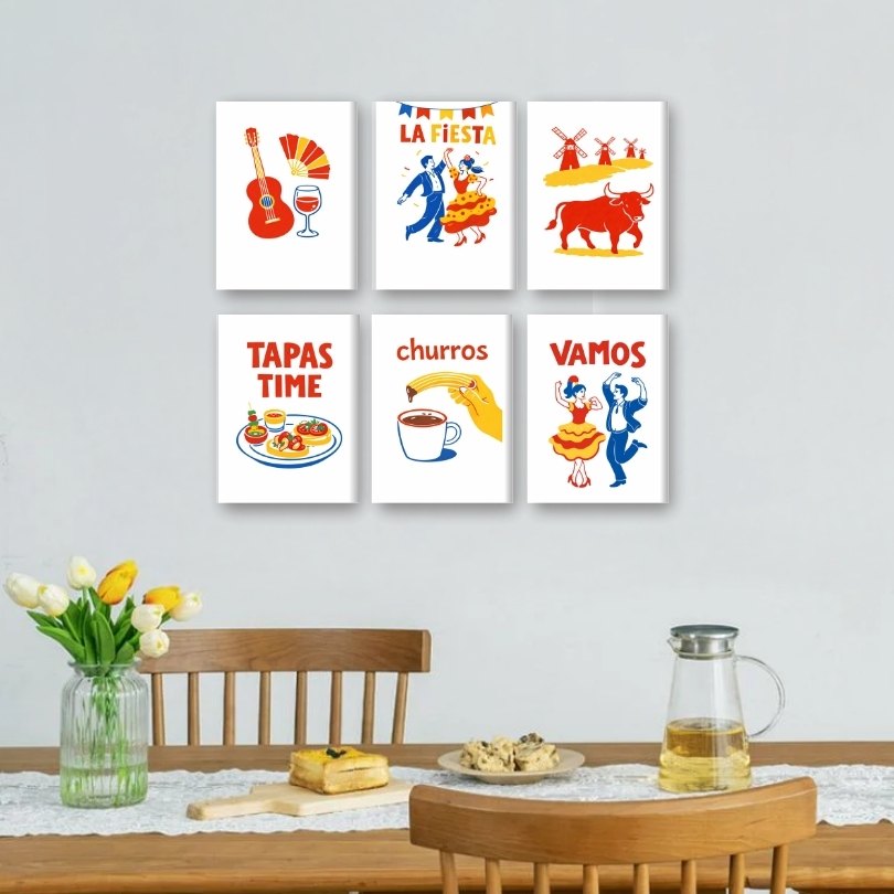 6 Mini Paintings | Spaanse Fiesta Set