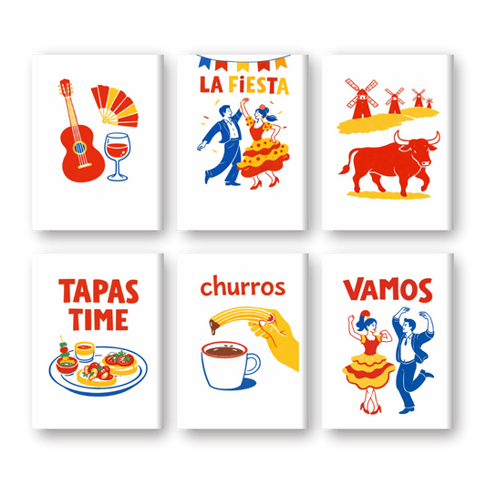 6 Mini Paintings | Spaanse Fiesta Set- Schilderen op nummers