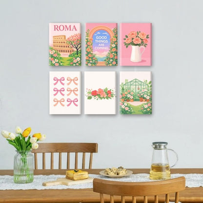 6 Mini Paintings | Lente in Rome Set