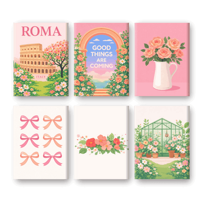 6 Mini Paintings | Lente in Rome Set- Schilderen op nummers