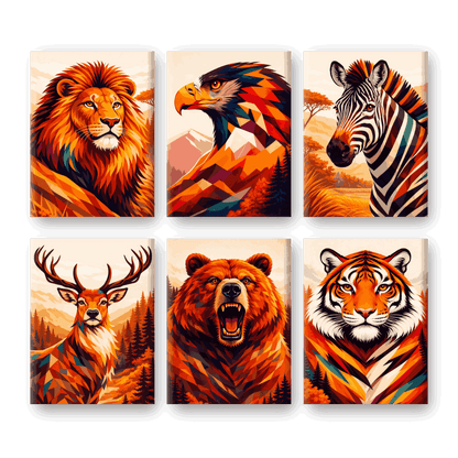 6 Mini Paintings | Zomer Safari Set- Schilderen op nummers
