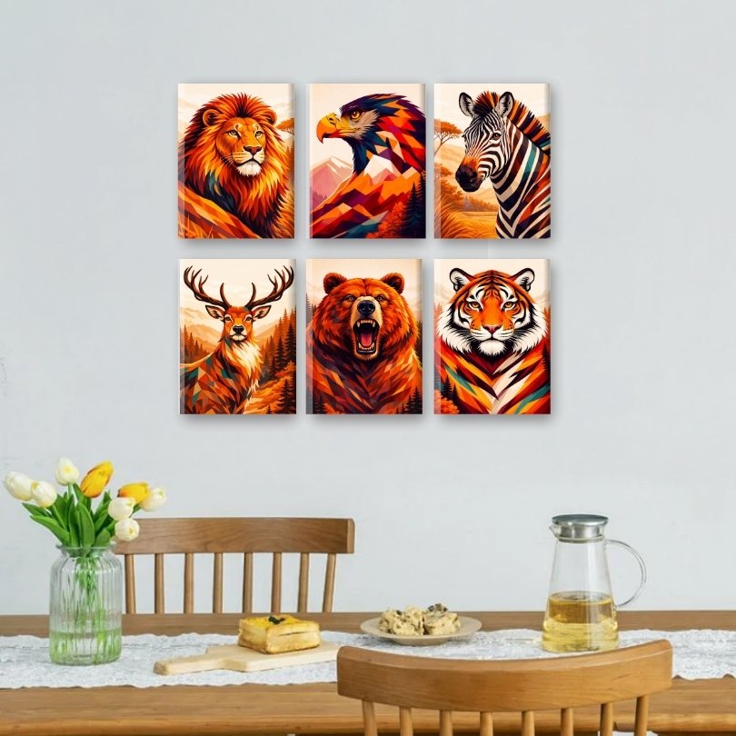 6 Mini Paintings | Zomer Safari Set