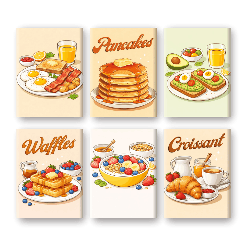 6 Mini Paintings | Zondagbrunch Set