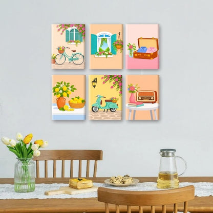 6 Mini Paintings | Zonnig Italië Set