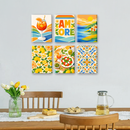 6 Mini Paintings | Zonnig Italië Set