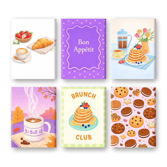 6 Mini Paintings | Zoet Ontbijt Set- Schilderen op nummers