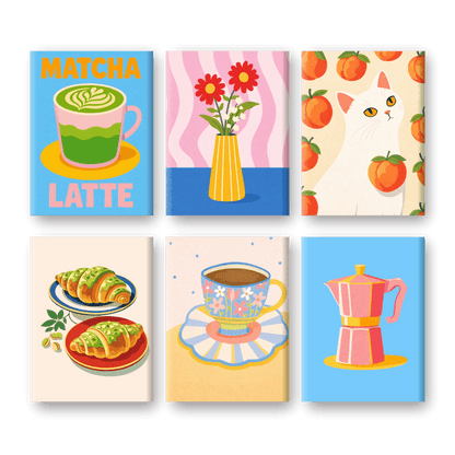 6 Mini Paintings | Zoete Dagen Set- Schilderen op nummers