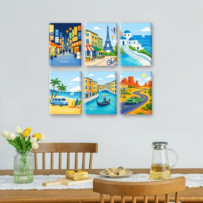 6 Mini Paintings | Reisdromen Set