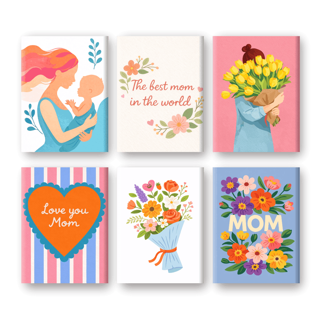 6 Mini Paintings | Fijne Moederdag Set- Schilderen op nummers