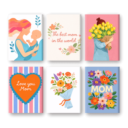 6 Mini Paintings | Fijne Moederdag Set- Schilderen op nummers